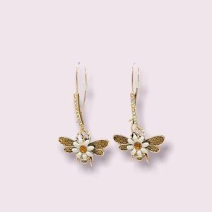 Betsey Johnson Honey Bee Daisy Earrings